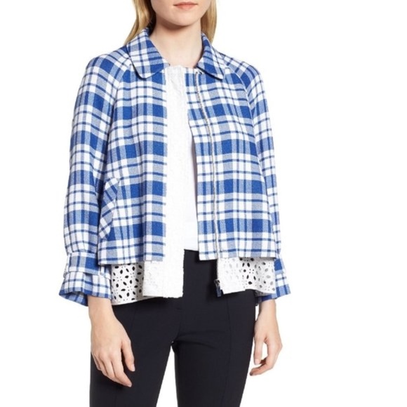 Lewit Eyelet Inset Check Jacket - Picture 1 of 10